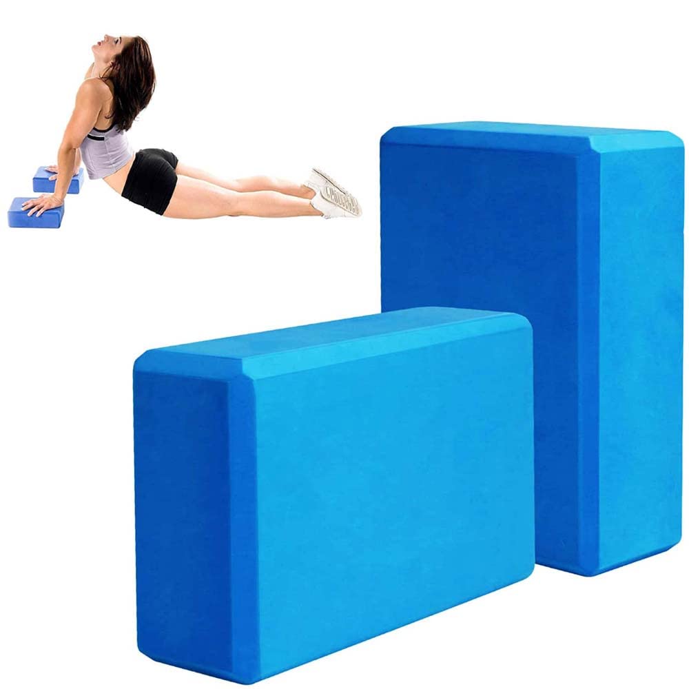 High Density Eva Foam Yoga Blocks Set Of 2,Non Toxic Anti Skid Yoga Brick  Block For Improve Strength And Aid Balance And Flexibility For Women Yoga