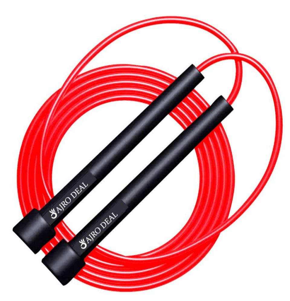 GoZone Cardio Jump Rope – Red/Black, Designed for smooth rotation