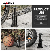 Mini Bike Floor Pumps Portable Bicycle Tire Pump Foot Activated Air Pump 230 psi Ball, Balloon, Basketball Pump, Bicycle, Football Pump, Motorcycle, Volleyball Pump, Float, Car Pump