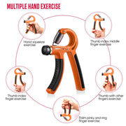 Adjustable Hand Gripper & Guitar Strength Trainer for Home & Gym Workouts | Perfect for Finger & Forearm Hand Exercises & Strength Building for Men & Women