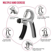 Adjustable Hand Gripper & Guitar Strength Trainer for Home & Gym Workouts | Perfect for Finger & Forearm Hand Exercises & Strength Building for Men & Women