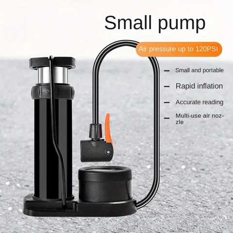 Mini Bike Floor Pumps Portable Bicycle Tire Pump Foot Activated Air Pump 230 psi Ball, Balloon, Basketball Pump, Bicycle, Football Pump, Motorcycle, Volleyball Pump, Float, Car Pump