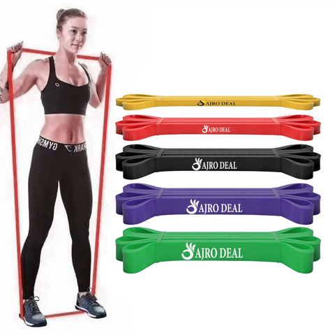 Heavy Resistance Band, Pull Up Bands, Resistance Bands, Loop Bands Toning Bands Best to Gym, Workout, Stretching & Home Exercise for Men & Women (Yellow,Red/Extra Light & Light Resistance)