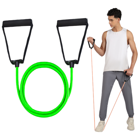 Single Resistance Bands Toning Tube Exerciser for Fitness, Stretching, Workout, Home and Gym