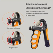 Hand Grip Strengthener with Counter Adjustable 5 to 100 kg, Non-Slip Hand Grip Hand Grip/Fitness Grip