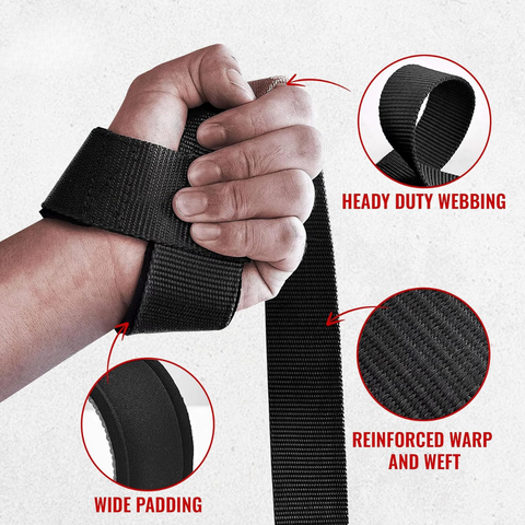 Weight Lifting Straps Wrist Bands Gym for Men Hand Band Wrist Support  (Black)