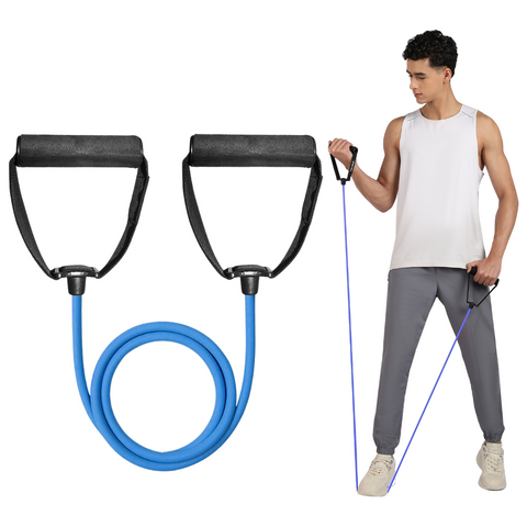 Single Resistance Bands Toning Tube Exerciser for Fitness, Stretching, Workout, Home and Gym