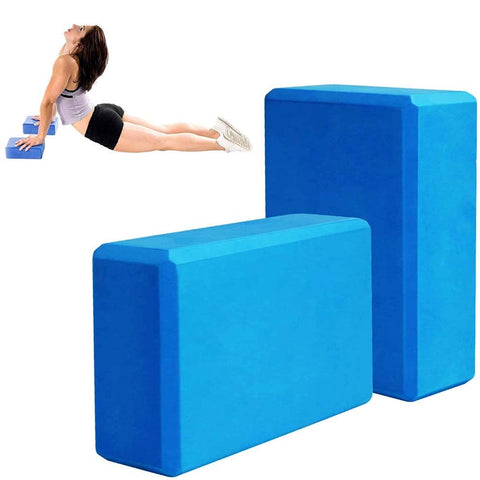 Myga Yoga Blocks - Pair of High Density Foam Bricks for Yoga