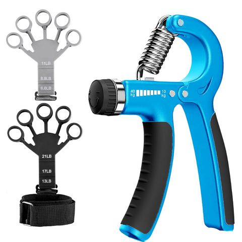 Adjustable Hand Gripper & Guitar Strength Trainer for Home & Gym Workouts | Perfect for Finger & Forearm Hand Exercises & Strength Building for Men & Women