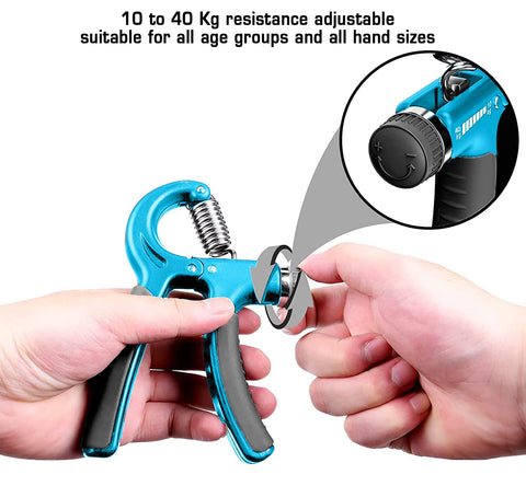 Adjustable Hand Gripper & Guitar Strength Trainer for Home & Gym Workouts | Perfect for Finger & Forearm Hand Exercises & Strength Building for Men & Women