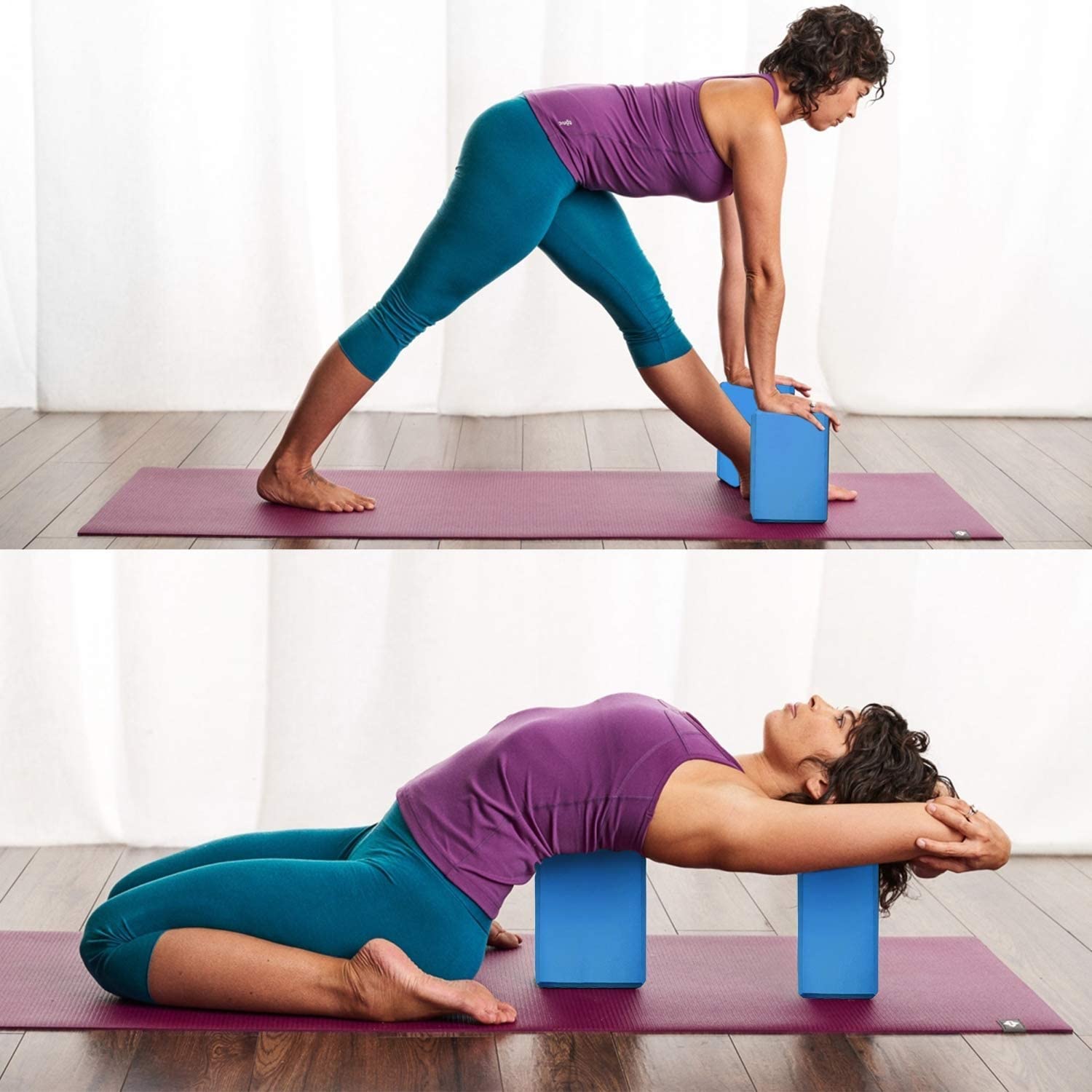DARKNESS Yoga Blocks High Density Eva Foam Set of 2,Non Toxic Anti Skid Yoga  Brick Block for Improve Strength and Aid Balance and Flexibility for Women  Yoga Accessories Equipment (Multicolour) : 