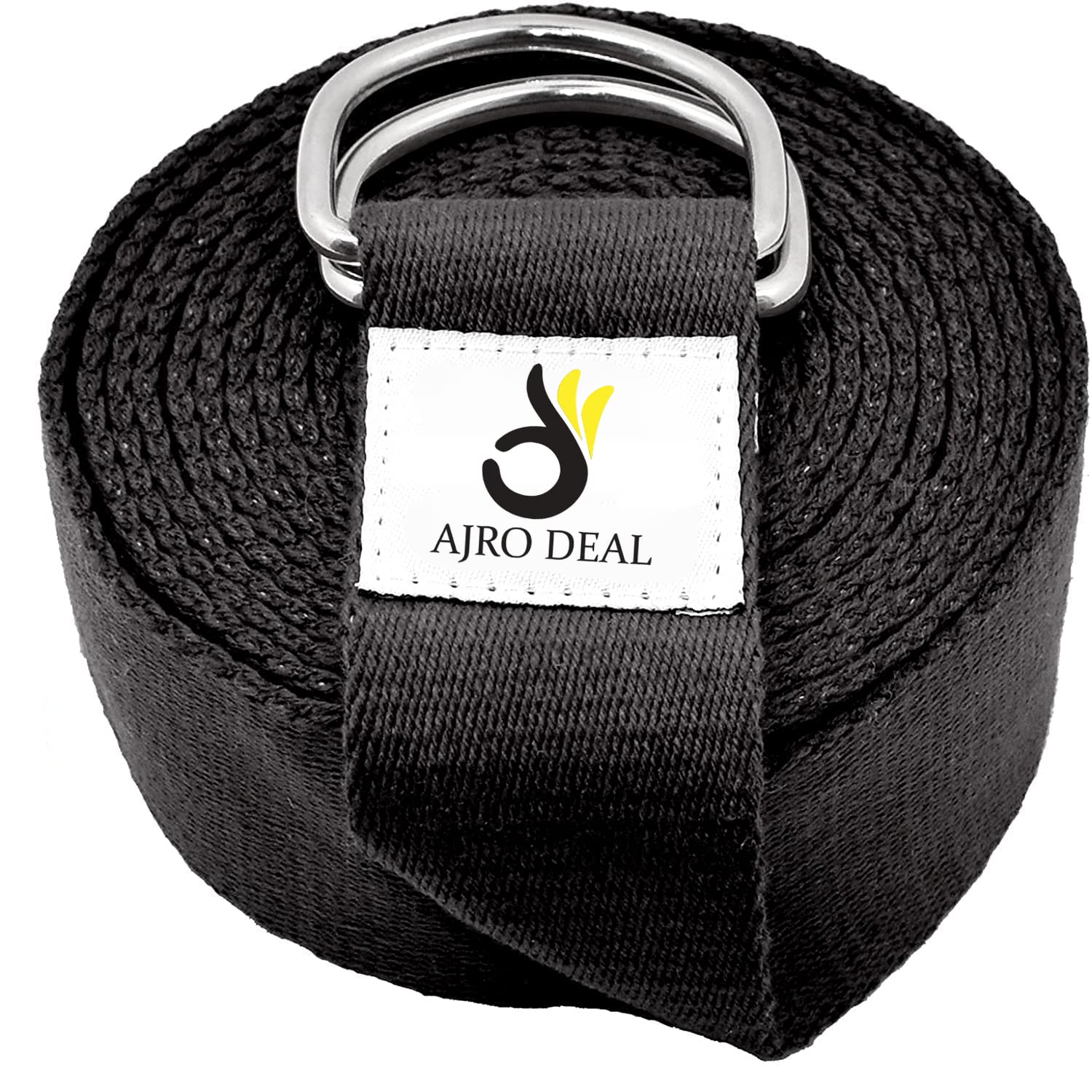 Yoga Stretch Belt/Strap with Extra Safe Adjustable D-Ring Buckle