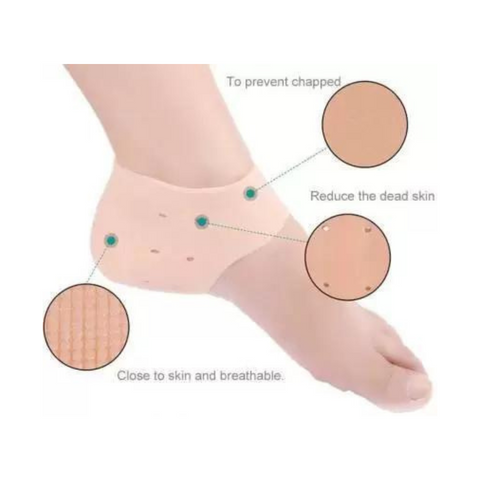 Silicone Heel Protector Socks For Moisturizing Breathable Anti Crack Support Heel Support