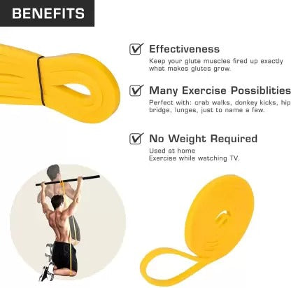 Heavy Resistance Band, Pull Up Bands, Resistance Bands, Loop Bands Toning Bands Best to Gym, Workout, Stretching & Home Exercise for Men & Women (Yellow,Red/Extra Light & Light Resistance)