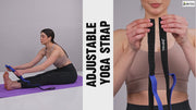 Yoga Belt/Stretching Strap 8 Loop Option Varient for Yoga, Pilates, Exercise, Physical Therapy Home Fitness